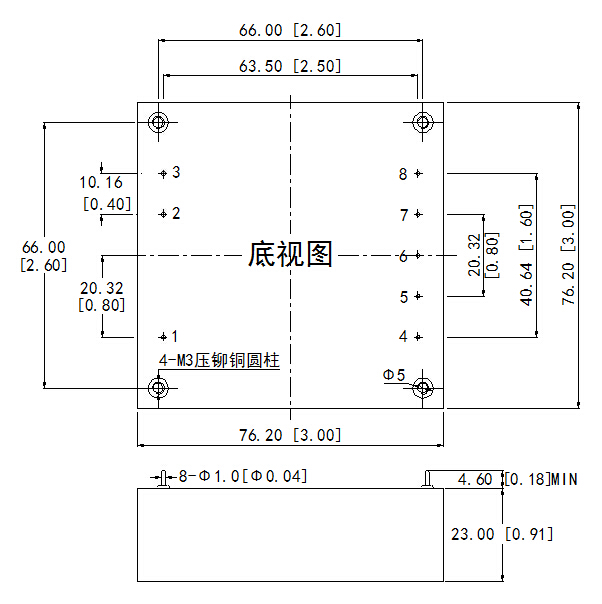 AC-DC电源模块WAN(W)50系列(50W)